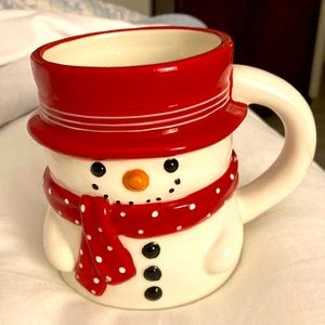 Extra large cute snowman ceramic Christmas mug